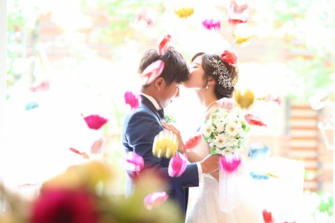 前撮り　ウエディングドレス