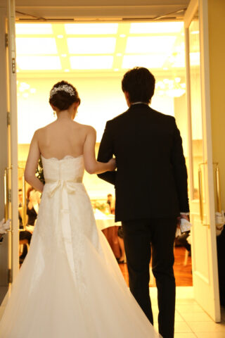 白ドレス　お色直し　結婚式　ビアンベール本店　