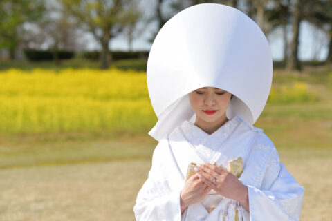 和装 白無垢 洋髪綿帽子 打掛 花嫁
