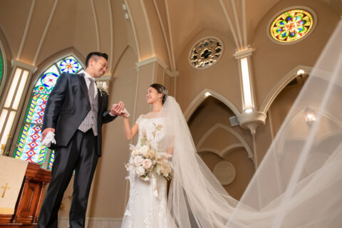 新郎新婦　花嫁　ビアンベール