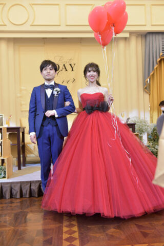 ビアンベール本店　新郎新婦　花嫁　衣裳　ドレス　色打掛　白無垢　紋服