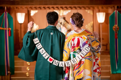 新潟　ビアンベール　プレ花嫁　ドレス　色打掛　白無垢
