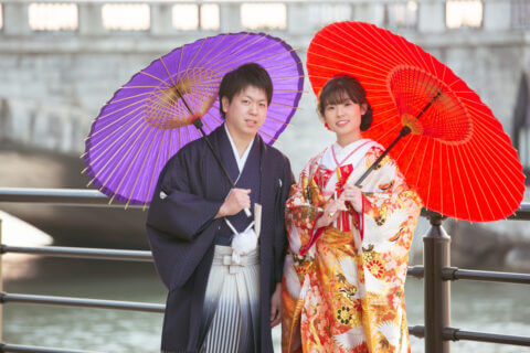 新潟　ビアンベール　プレ花嫁　ドレス　色打掛　白無垢