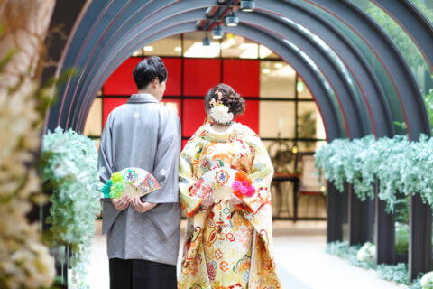 和装　色打掛　新郎紋服　