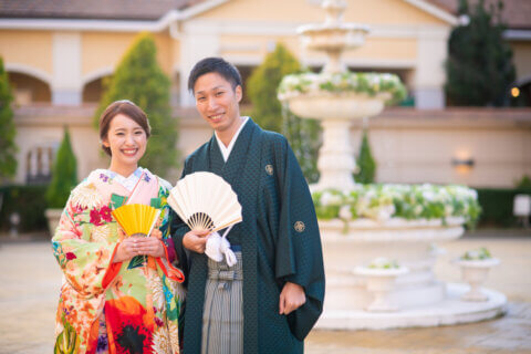 色打掛　紋付袴　和装ペアコーディネート