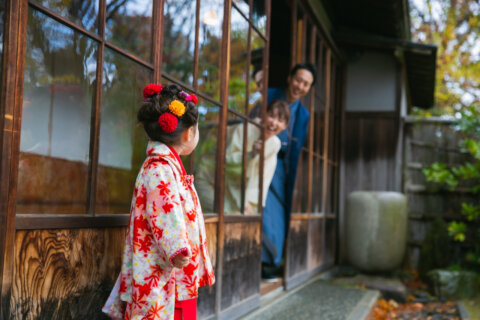 七五三　写真　着物