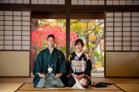 花嫁振袖 紋付袴 和装ペアコーディネート