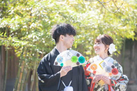 色打掛　紋付袴　和装ペアコーディネート