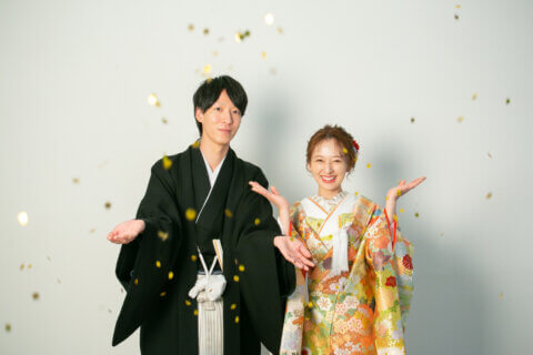 色打掛　紋付袴　和装ペアコーディネート