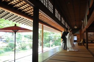 ロケーションフォトウェディング　椿寿荘　和装　白無垢
