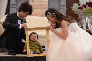 グラツィエ　パパママショット　洋装　　ウェディングドレス　タキシード