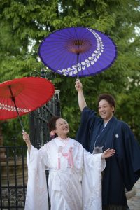 グラツィエ　ロケ―ションフォトウェディング　和装　番傘