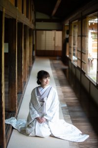 ロケーションフォトウェディング　和装　白無垢　北方領土博物館　白無垢