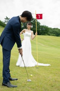 ロケーションフォトウェディング　洋装　冬鳥越スキーガーデン