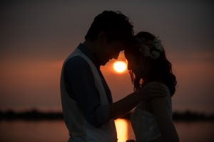 ロケーションフォトウェディング　夕日　 La mare/ラマーレ