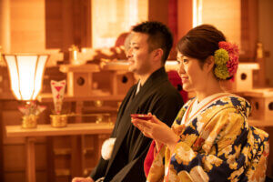 和装　神殿　結婚式