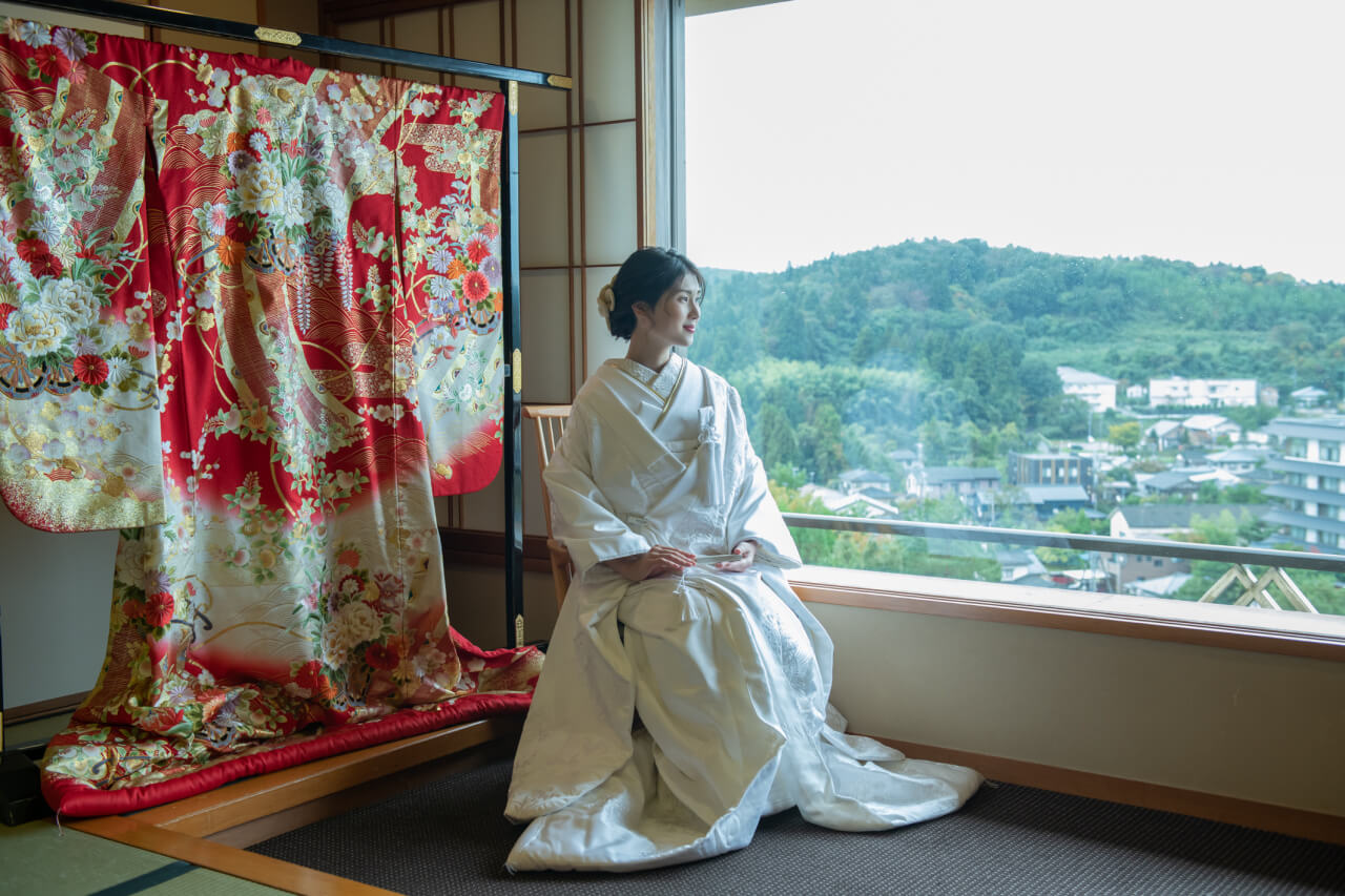 フォトウェディング 結婚式 和婚 白無垢 新郎 新婦 泉慶華鳳