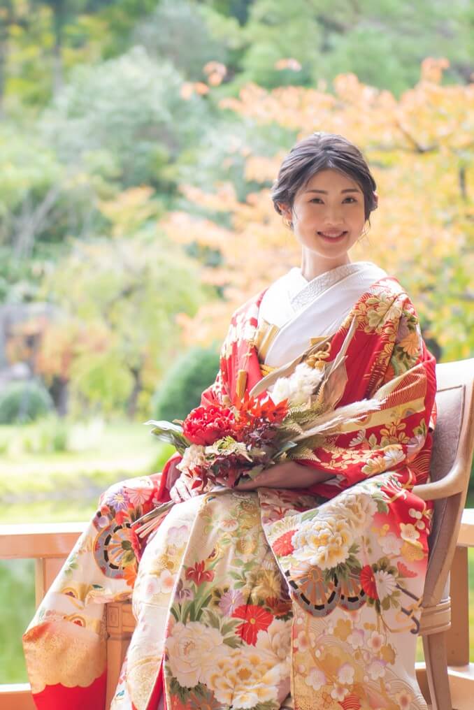 フォトウェディング 結婚式 和婚 色打掛 新郎 新婦 前撮影 泉慶華鳳