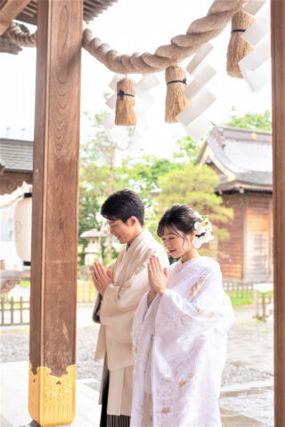 新発田　諏訪神社　結婚式　和婚　フォトウェディング　前撮影　