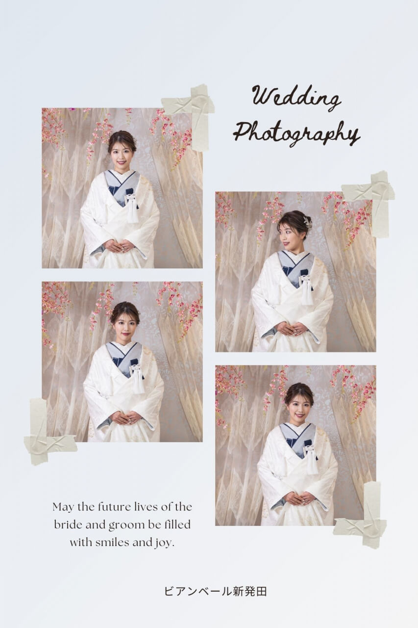 ウェディングフォト 韓国風フォト フラワーウォール 前撮影 花嫁 新潟 新発田 結婚式 和婚 白無垢 スタジオ