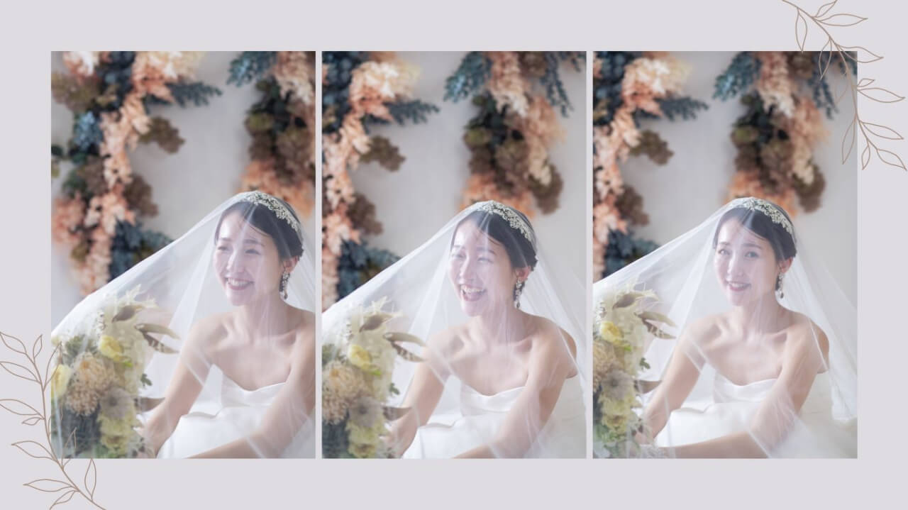 ウェディングフォト 韓国風フォト フラワーウォール 前撮影 花嫁 新潟 新発田 結婚式