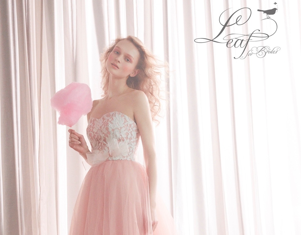 NEW DRESS♡ オシャレ花嫁に人気のリーフフォーブライズからエアリーなピンクドレスが登場