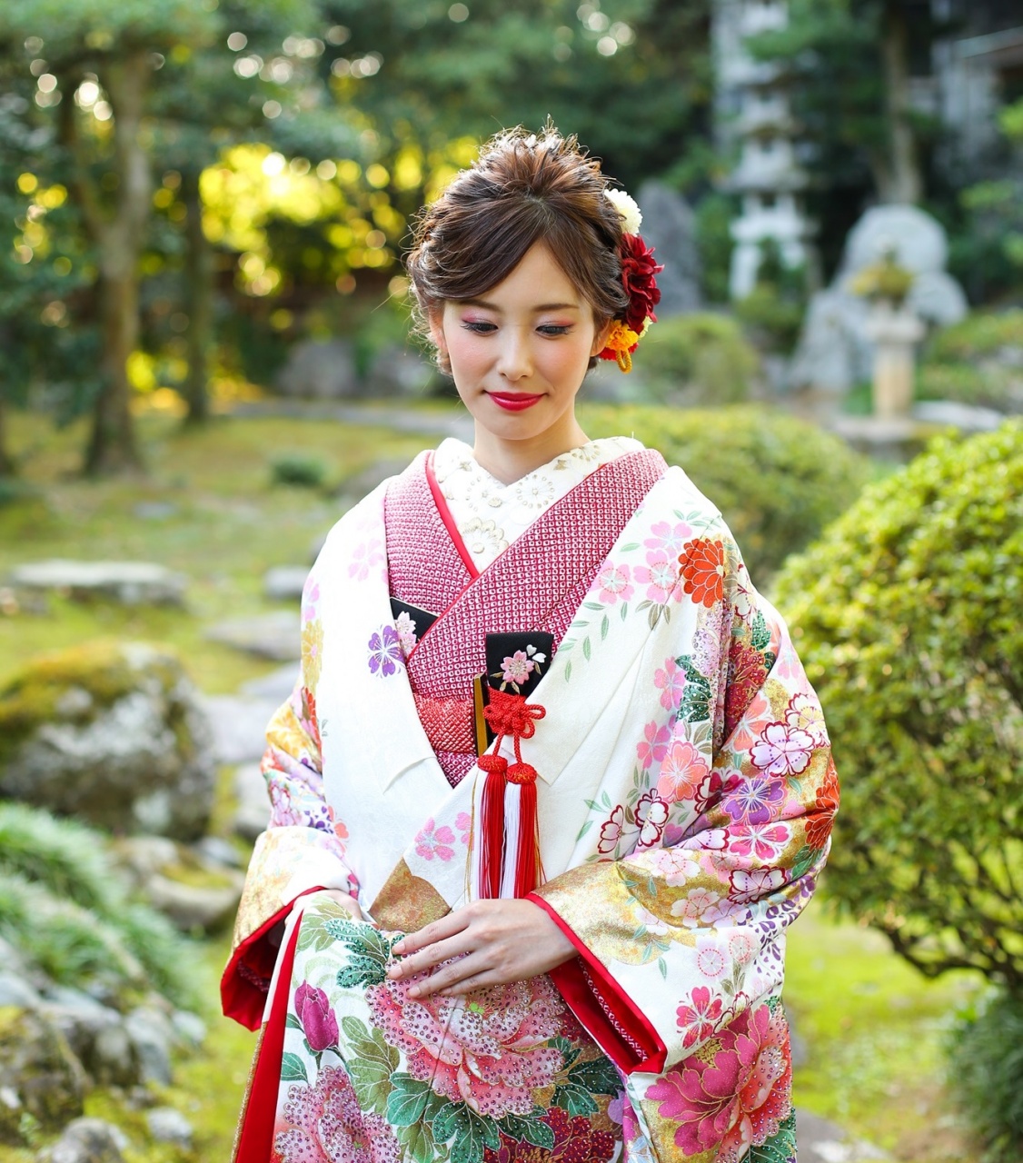 はんなり花嫁さんになりたい♡和装でやってみたいおしとやかに見える前髪アレンジ│ビアンベール鶴岡店｜ビアンベール